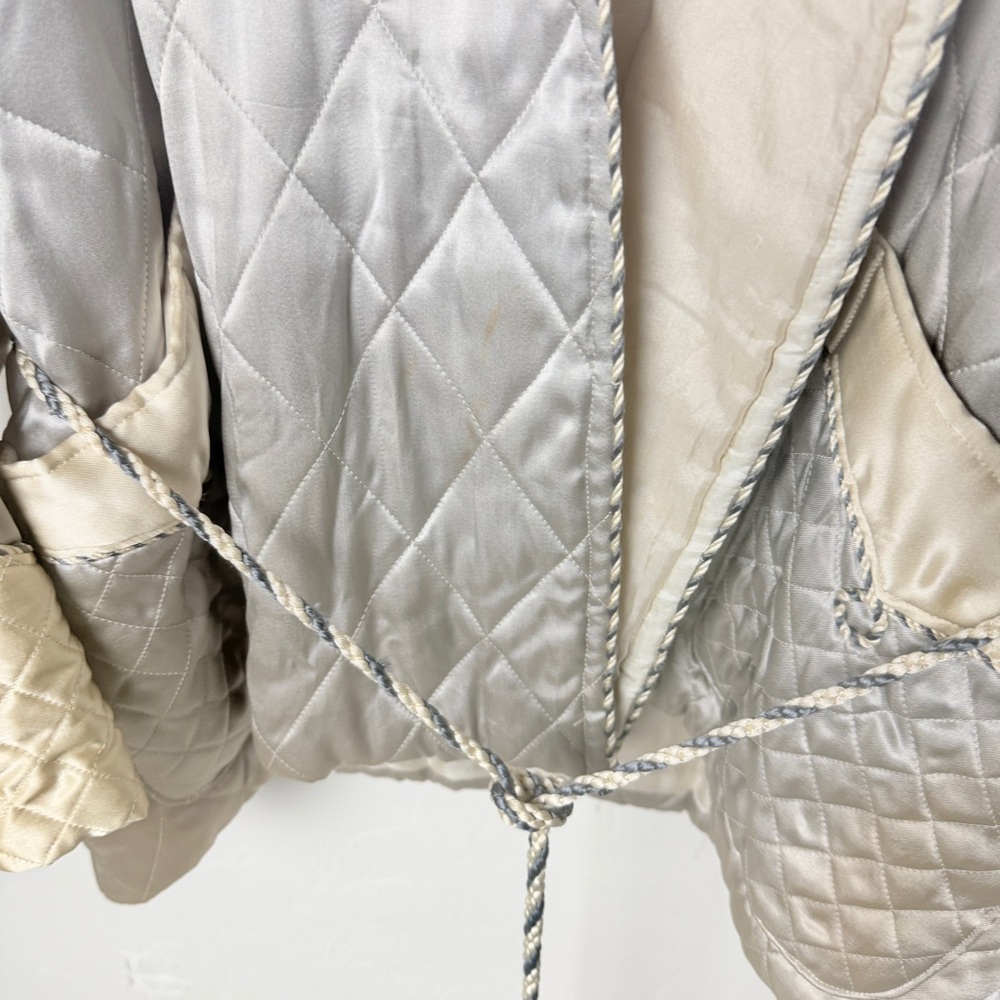 Vintage 1940's Japanese robe smoking jacket Embroidered Dragon Quilted Jacket - Picture 5 of 16